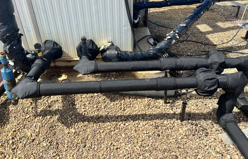 Image showing pipes insulated by Neoshield Insulation